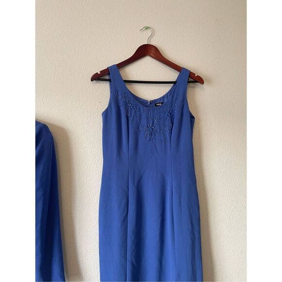 Vintage Rimini beaded maxi sheath 90s party evening gown size 4 - Picture 3 of 9